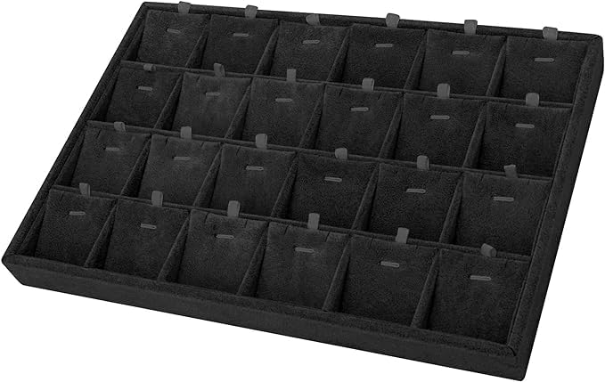 Image of 12 Pendent Earring (Necklace) Velvet Jewelry Drawer Organizer Tray Stackable