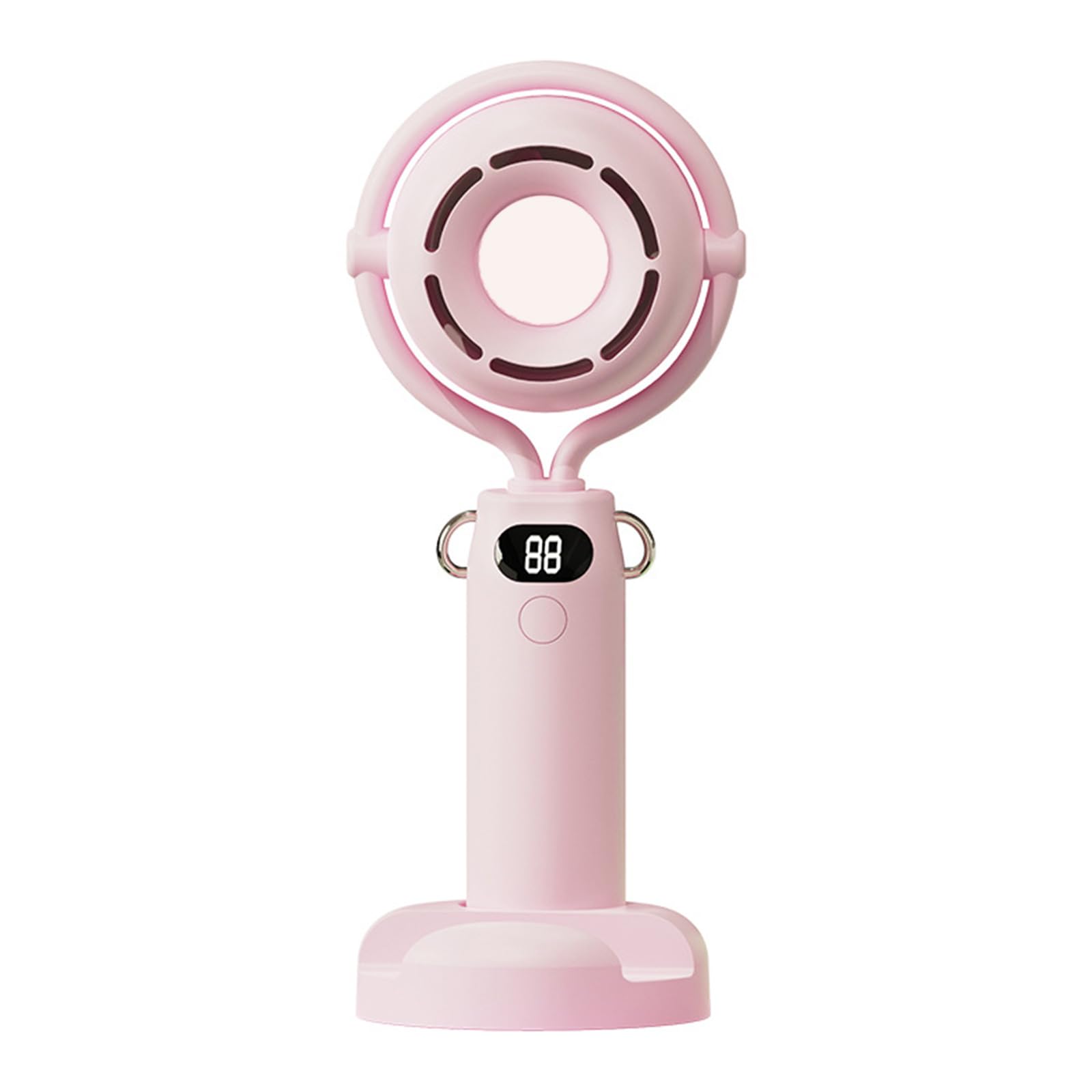 NRVTRE Cartoon Pattern Cooling Fan Foldable Portable Rechargeable 5 Speed Adjustable Airflows Quiet for Students Commuters USB Rechargeable Small Fan