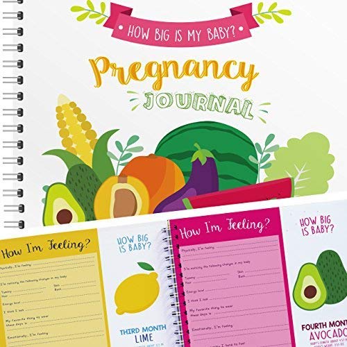 My 9 Months Journey - Belly Book, Pregnancy Journal and Baby Memory Book with Stickers - Baby's Scrapbook and Photo Album - Great Gift for First Time Moms -Picture and Milestone Books for Toddlers