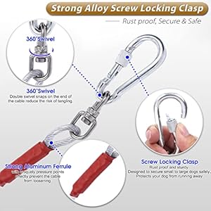 Dog-Tie-Out-Cable-for-Dogs-Outside-Up-to-125250lbs10203050FT-Long-Dog-LeashesChainsSmall-Large-Dogs-Runner-Cable-for-YardHeavy-Duty-Dog-Lead-Line-for-OutdoorCampingYard250lbs-20FT-Silver - Cucciolini Doodles   Dog-Tie-Out-Cable-for-Dogs-Outside-Up-to-125250lbs10203050FT-Long-Dog-LeashesChainsSmall-Large-Dogs-Runner-Cable-for-YardHeavy-Duty-Dog-Lead-Line-for-OutdoorCampingYard250lbs-20FT-Silver