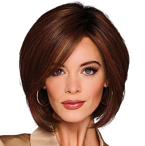 GABOR Glamorize Always Mid-Length Bob Wig With Face Framing Features by Hairuwear, Average Cap, GF6-30 Copper Mahogany