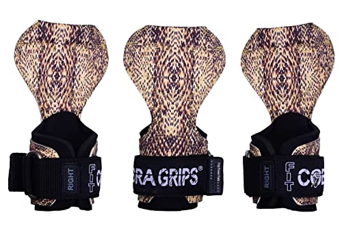 Image of Cobra Grips Weight Lifting Gloves with Adjustable Neoprene Padded Wrist Wraps - Heavy Duty Alternative to Power Lifting Hooks for Deadlifts