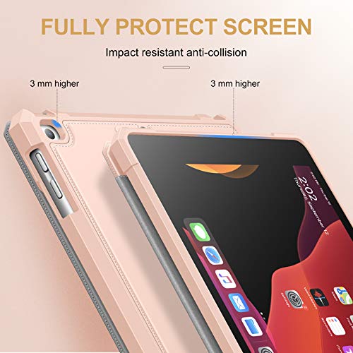 Infiland Ipad 9.7 2018/Ipad 9.7 2017/Ipad Air 2/Ipad Air Case, Multiple Angle Stand Cover Shockproof Case For Model A1893/A1954/A1822/A1823/A1566/A1567/A1474/A1475/A1476, Pink #TOP1