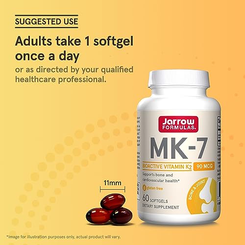 Jarrow MK-7 90 mcg, Bioactive Form of Vitamin K2, 60 Softgels - Image 5