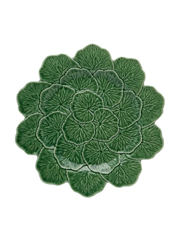 Bordallo Pinheiro Geranium Charger Plate Green, Set of 2