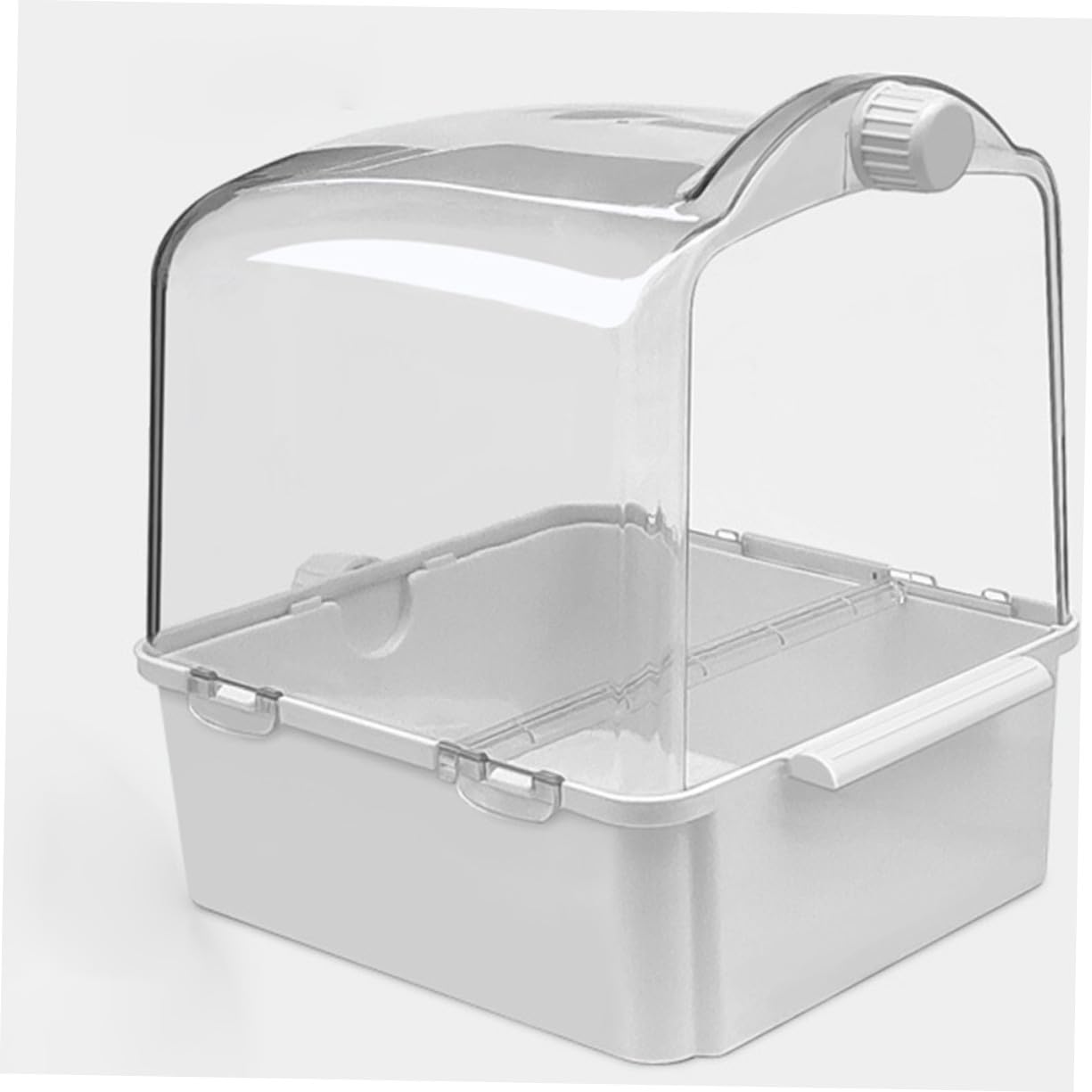 Mobestech Vogelbadewanne mit Wasserinjektor 29x28x23,5cm aus Bpa Freiem Kunststoff für Papageien Wellensittiche Nymphensittiche Haustierbedarf Sommer und Sandbad