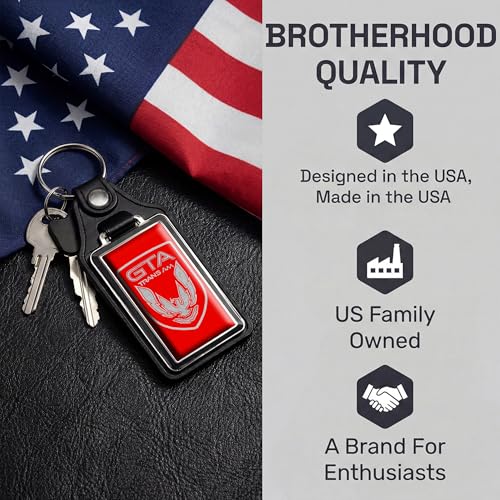 Image of Brotherhood Car Key Chain for Trans Am Firebird - Classic Models Keychain for Men and Women Gift Key Ring