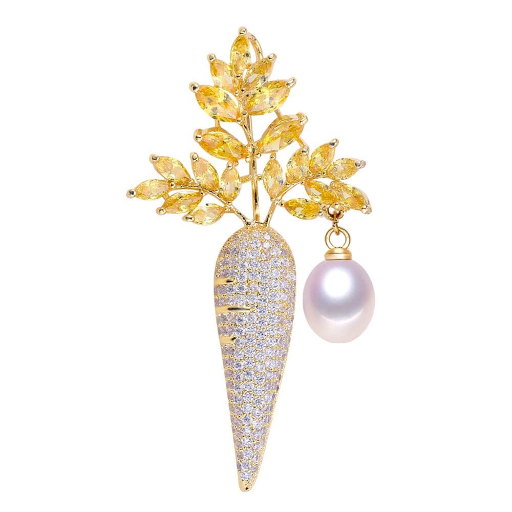 Daucus Carota Clothing Accessories Gold Brooch Delicate Ladies Corc Pearl Brooch Pearl Ornaments Corsage