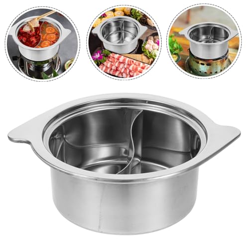 Pot de cuisson multifonction en acier inoxydable pour hotpot deux compartiments - 6