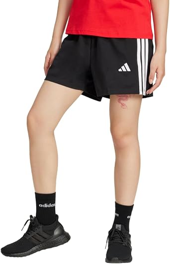 adidas Womens Essentials 3-Stripes Cotton Shorts