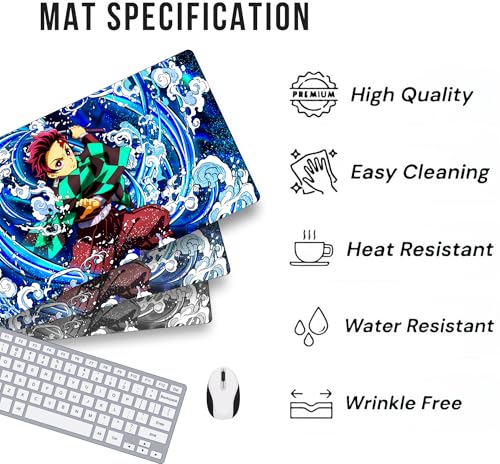 Image of Extra Large Non-Slip Gaming Mouse Pad (23x11.5 in) - Extended Desktop Mat for Computer Keyboard and Mouse