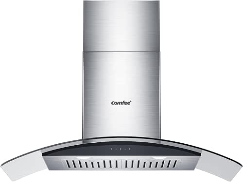 COMFEE' 36 Inch Wall Mount Range Hood, 450 CFM Ductless/Ducted