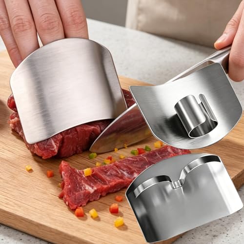 Protector de Dedos para Cortar 2 Piezas Metal Plateado miniatura 1
