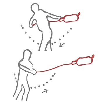 LOSA Set Rescue Rope Throw Bag Safety Throw Bags Rescue Kayaking Reflective Throw Line Rope Lightweight 21 Meters Reflective Rope Red Black Bag