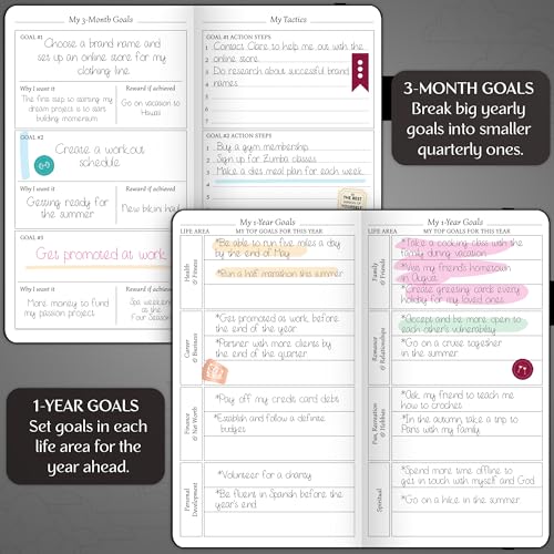 Legend Planner Pocket – Small Undated Monthly & Weekly Goal Journal and Calendar for Productivity, Mini Life Organizer Planner Perfect for Purse, Size: 3.5\" x 6.2\" Hardcover – Black