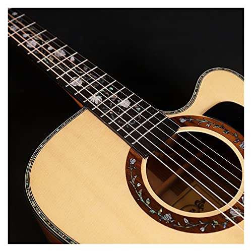 FMOPQ 40-inch M610C Acoustic Guitar Solid Sitika Spruce Top Ebony Fingerboard Professional Acoustic Guitar Guitars (Size… - Les Beatles, Paul McCartney, John Lennon, RIngo Starr, George Harrison FMOPQ 40-inch M610C Acoustic Guitar Solid Sitika Spruce Top Ebony Fingerboard Professional Acoustic Guitar Guitars (Size… – Image 6