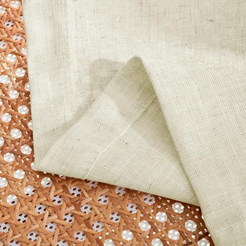 MASWOND Pinch Pleated Linen Sheer Curtains 84 Inch Length 2 Panels for Living Room Bedroom Semi Sheer Window Curtain Boho Neutral Back Tab Pinch Pleat Drape Easy Hanging Via Hooks Linen W38xL84 - Image 7