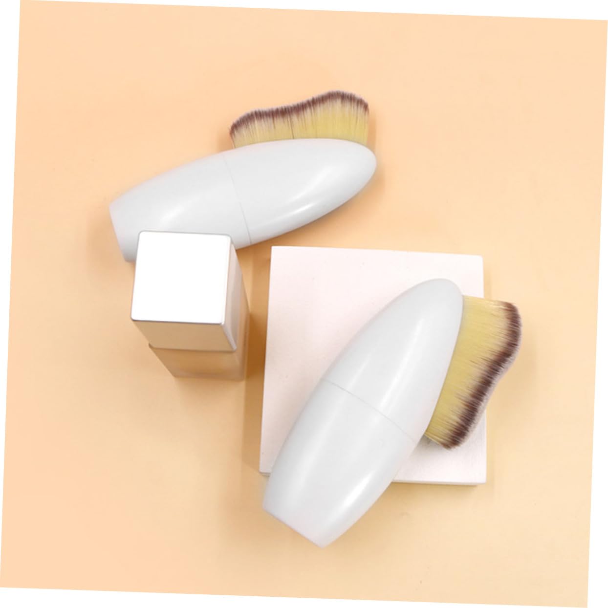 minkissy 8pezzi Spazzole Per Fondotinta e Polvere Strumenti Per Trucco Viso Applicatori Professionali Per Make-up Facile Contouring e Finitura Perfetta Premium e Durevole