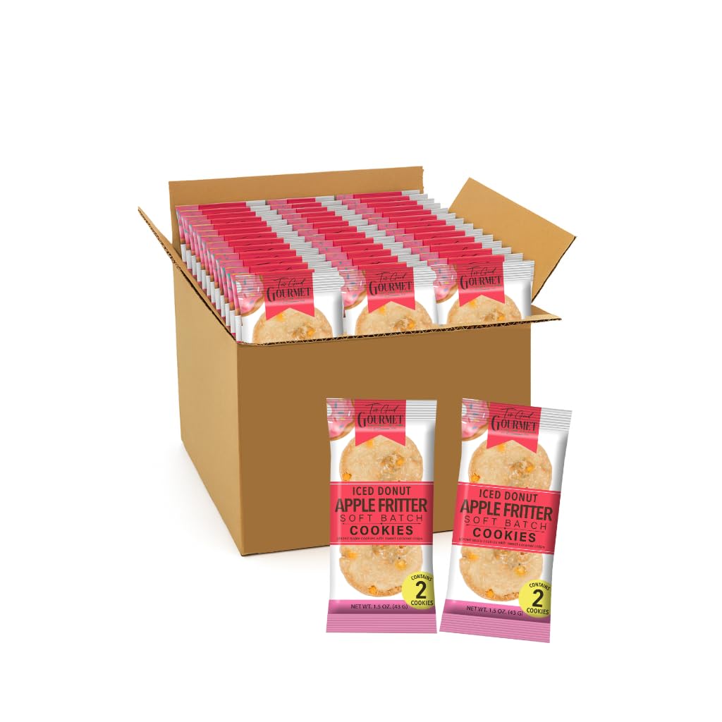 Too Good Gourmet Soft-Batch Cookies Variety Pack – 36 Packs (2 Cookies Each) – Chocolate Brownie, Lemon, Apple Fritter – Individually Wrapped for Snacks, Gifts, or Parties (Apple Fritter)
