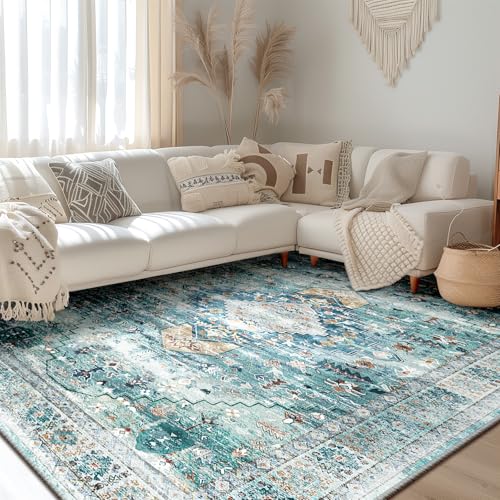 BESTSWEETIE 8x10 Washable Boho Rug