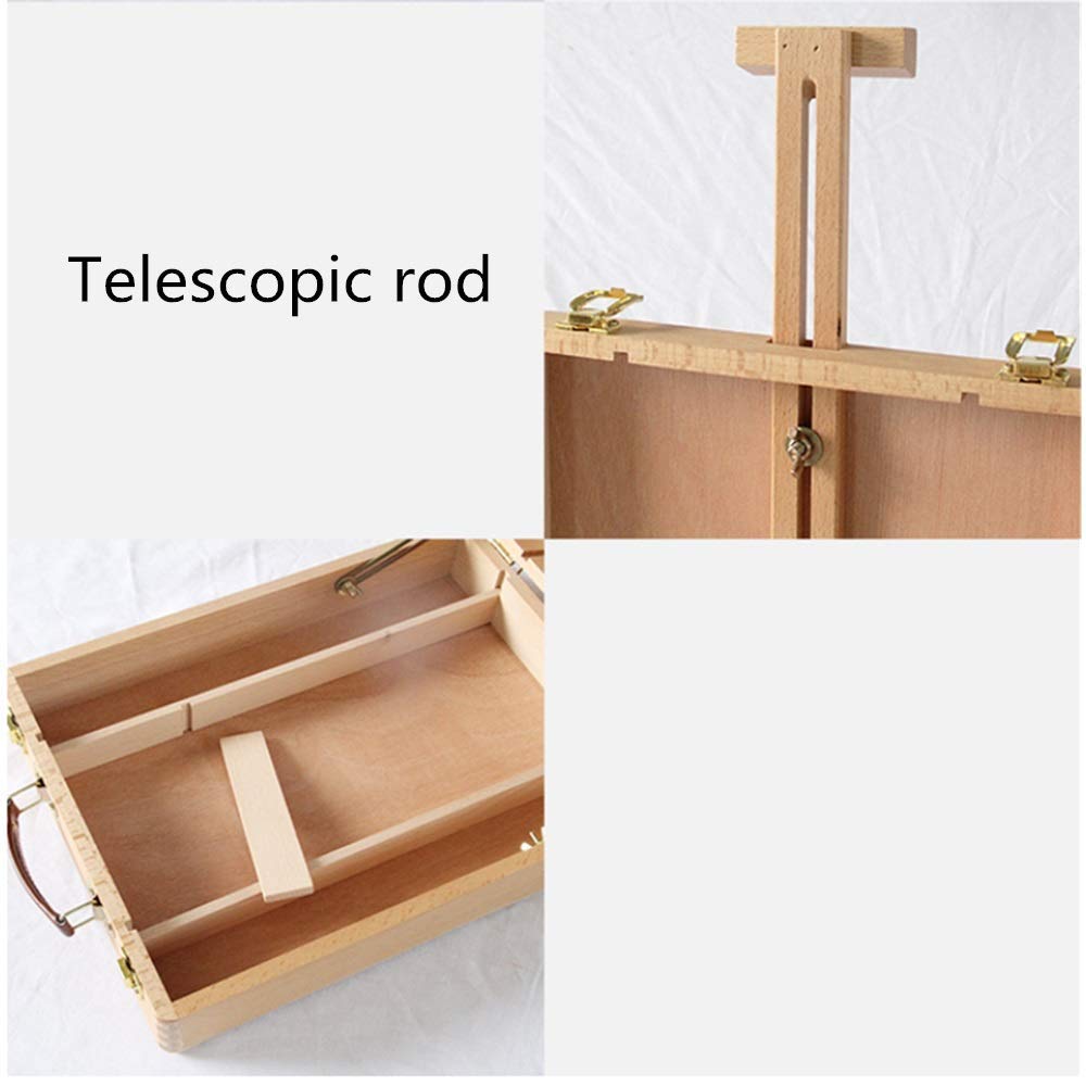 Caballete de Madera para Mesa, Caja de Dibujo, Caballete portátil para Dibujar y Pintar, Caballete de Madera