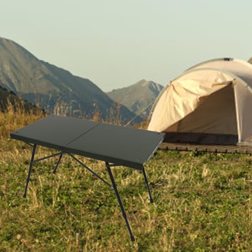 Table de camping réglable stable et pliable avec sac de transport
