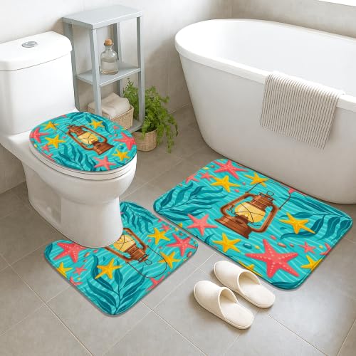 Rideau de douche anti-moisissure turquoise polyester étanche 183 cm - 5