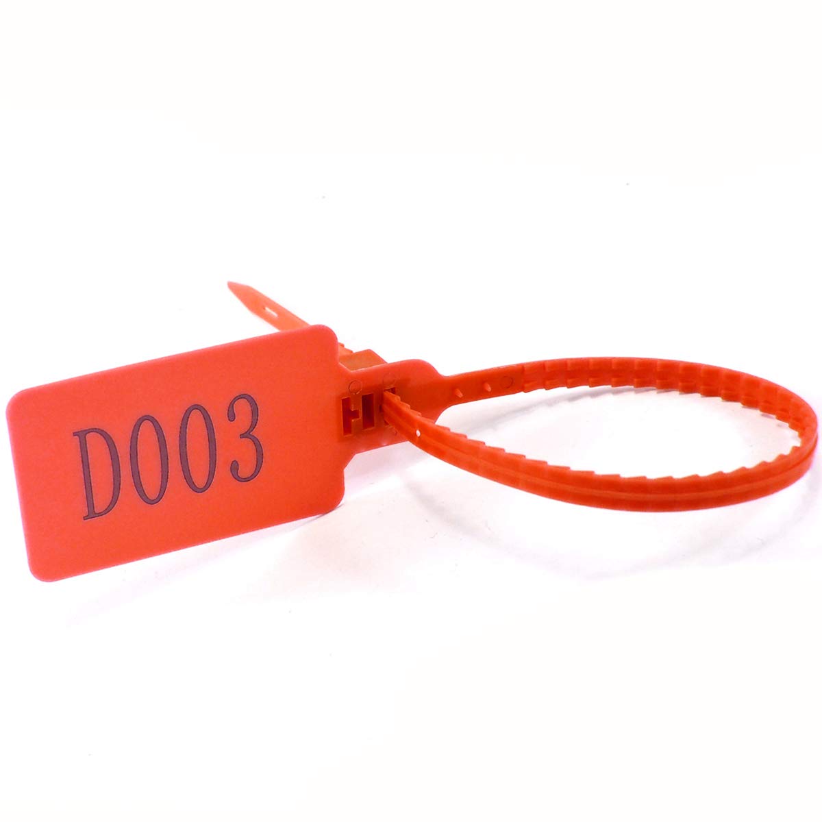 Etichette in plastica, sigilli di sicurezza sicuri antimanomissione, fiocchi numerati con denti, etichetta grande, lunghezza regolabile