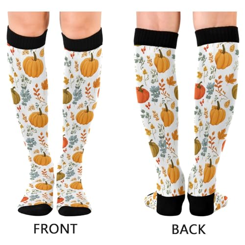 Image of Wusikd Heartbeat Symbol Compression Socks for Women and Men Circulation Black Long Socks for Athletic Running 1