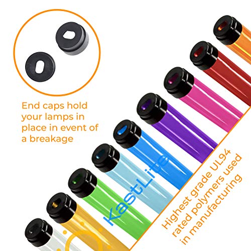Kastlite T5 Fluorescent 48" Safety Sleeves | Multiple Colors | Fits T5 Lamps Only | 3/4” Diameter | 6 Pack #TOP4