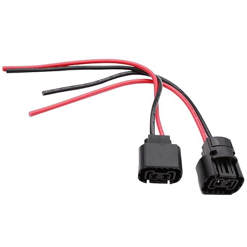 Miniatura 10 de H13 9008 Adaptador de enchufe de cable hembra Arnés de cableado para faros H13LL Lámparas Bombillas Paquete de 2