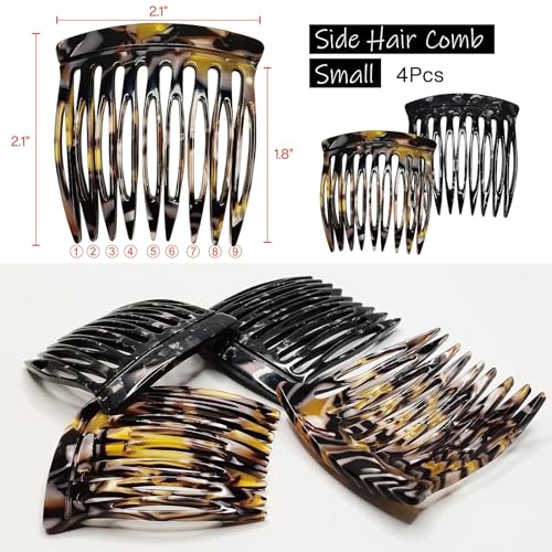 Hyfeel HYHAIRPIN4PCS0016 Hair Side Combs - Small French Side Hair Comb Clips thumb #2