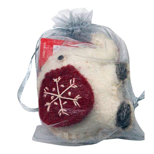 Felt Christmas Ornaments - Lucky Little Elephant Ornaments 2023 - Fair Trade, Hand Felted Made In Nepal - Comes In A Gift Box So It's Ready For Giving! #TOP1