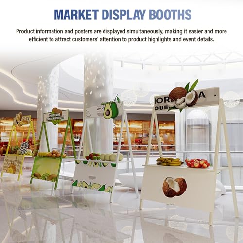 Chariot de marché robuste pliable pour stand de collation et vente de jouets - 4