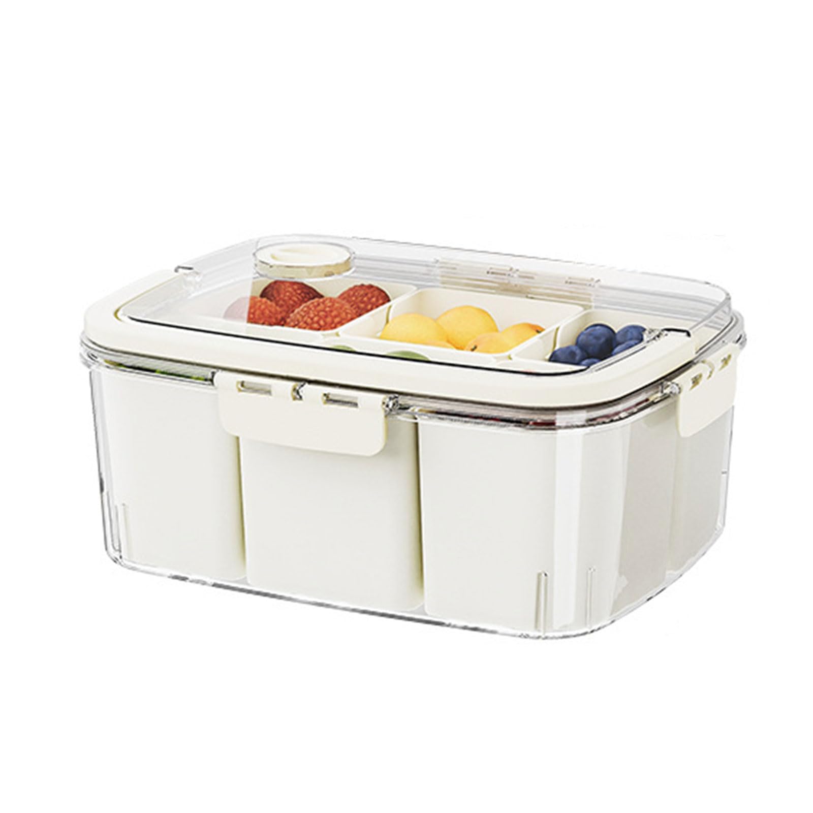 Msioytog Fridge and Cabinet Storage Container Fridge Storage Boxes with Lid Stackable Lunch Box Food Organizers Leak Proof Designs