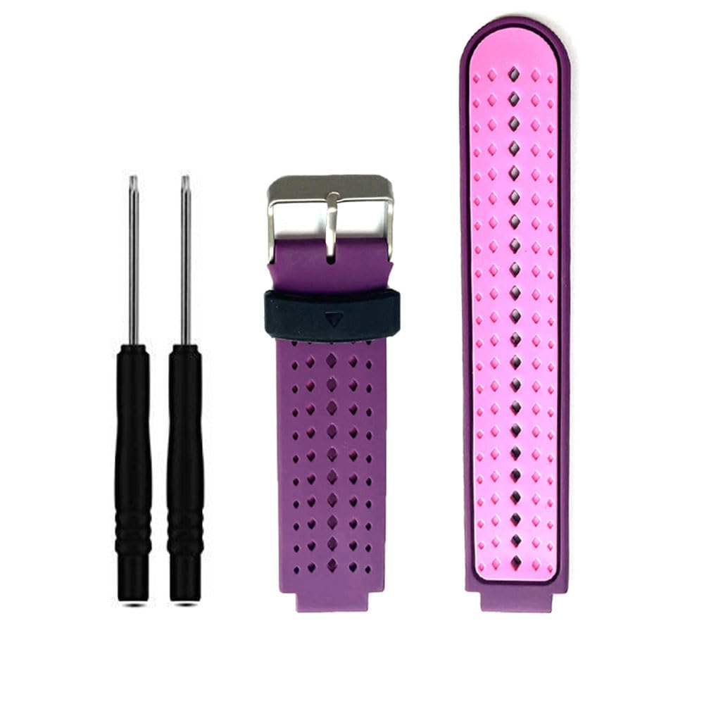 ZSZCXD Soft Silicone Replacement Watch Band for Garmin Forerunner 235/220 / 230/620 / 630/735 Smart Watch