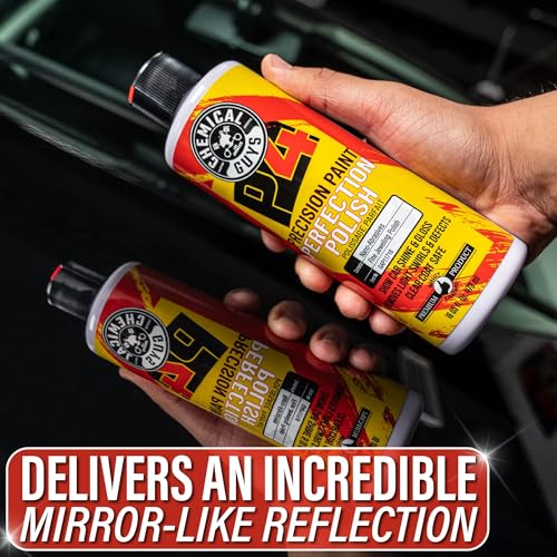 Image of Chemical Guys, C4 & P4 Compound & Polish Paint Correction Kit, 2 x 16 oz | Cut scratches, swirls and towel marks with C4, then refine depth and gloss with P4, safe on clear coat paint