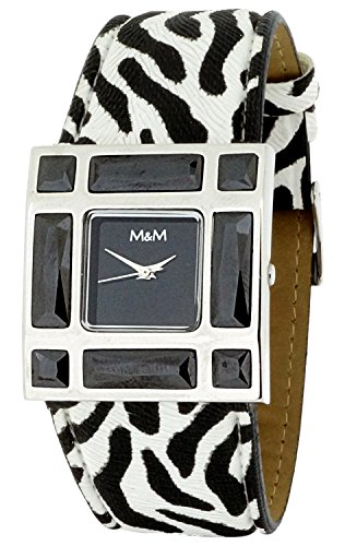 Preisvergleich Produktbild M&M Damen-Armbanduhr Analog Quarz Kunstleder M11501-945