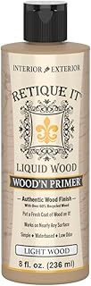 Retique It Wood'n Primer - Paint it then stain it - Stainable Wood Fiber Paint (Light Wood, Small)