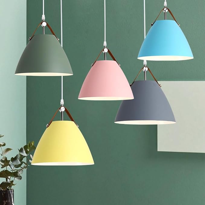 TSHIGO 1 Lampkroonluchters Macaron Metalen Lampen Kroonluchter Nordic Restaurant Pot Deksel Hanglamp Verlichtingsarmatuur Voor Keukenbar Ingebouwde Energiebesparende Hangende Lamp Voor Restaurant Bar TSHIGO photo 3