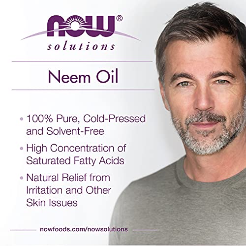 Now Solutions, Neem Oil, 100% Pure, Made From Azadirachta Indica (Neem) Seed Oil, Natural Relief From Irritation And Other Skin Issues, 1-Ounce, Ingredients: 100% Pure Neem Oil #TOP14