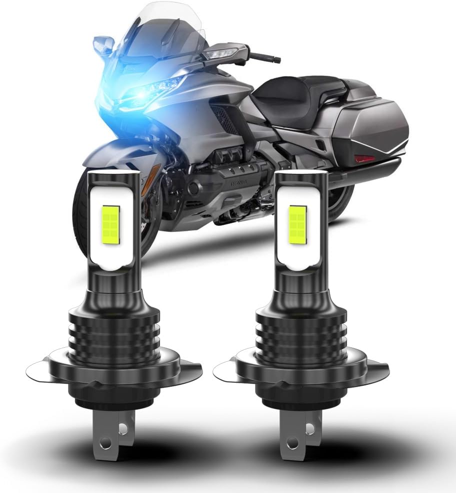 For Honda Goldwing 1800 2001 2002-2017 Front H7 High Or Low Beam，Super Brighter, 8000K Ice Blue, 1:1 Halogen Size, Plug and Play, Canbus Ready Fog Light Bulbs, Pack of 2