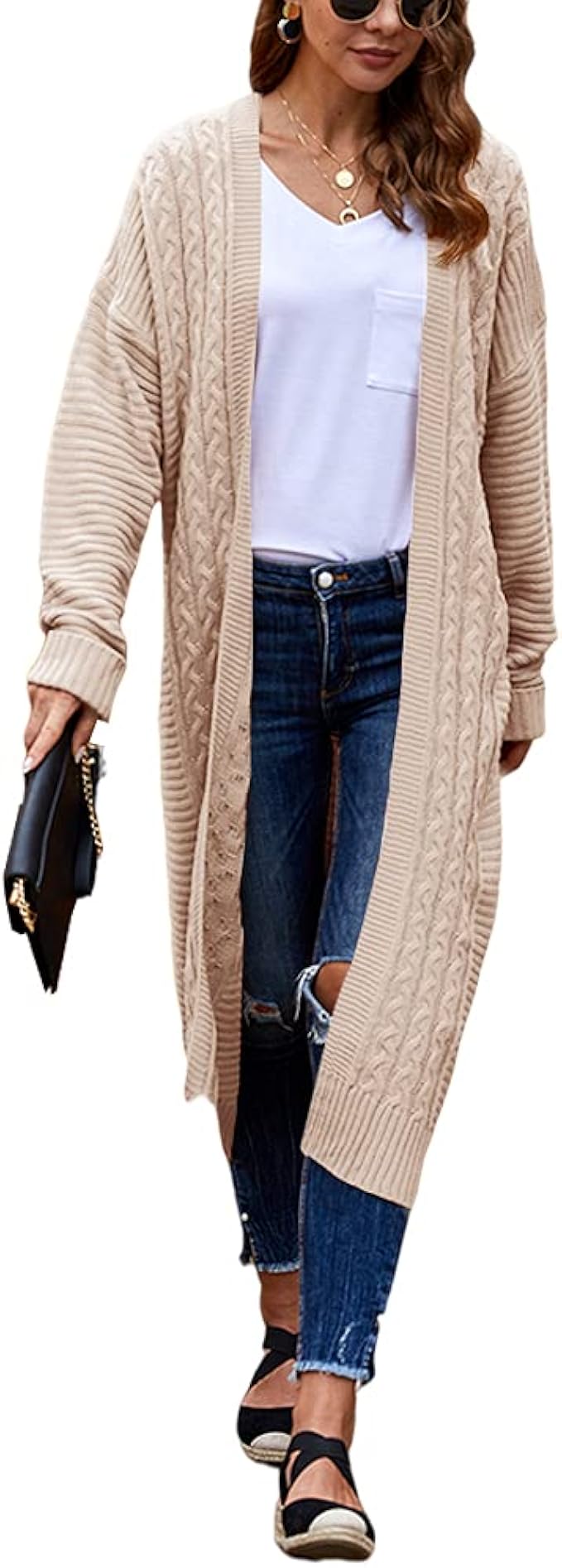 cable knit duster