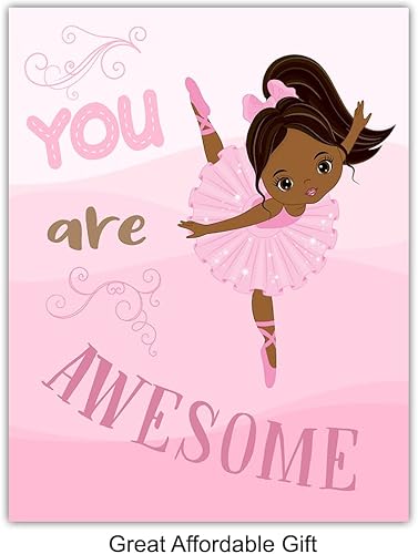 Miniatura 6 de Black Girl Nursery Wall Decor 11x14 - Black Girl Magic Decor for Nursery, Toddler, Kids Room - Positive Quotes, Inspirational Positive Art - Pink