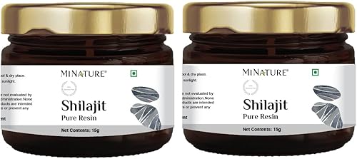 minature Resina Shilajit pura  Paquete de 2 Shilajit de origen natural  0.53 oz (0.51 fl oz)  Contiene cuchara  Más de 80 minerales, aminoácidos