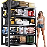 LBVSKK Garage Storage Shelves 5-Tier,Garage Storage System Shelves Adjustable,Storage Shelving for Basement,Pantry,Kitchen,Warehouse (1, 72''H x 36''W x 16''D)