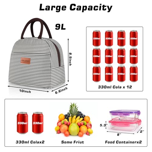image for BALORAY Lunch Bag for Women Men Insulated Lunch Box for Adult Reusable