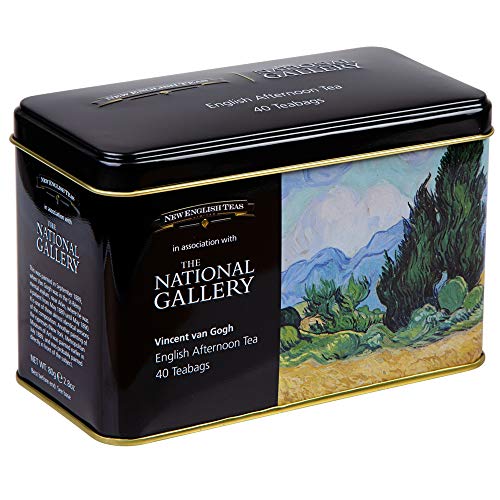The National Gallery Van Gogh Wheatfield Tea Tin with 40 English Afternoon Teabags