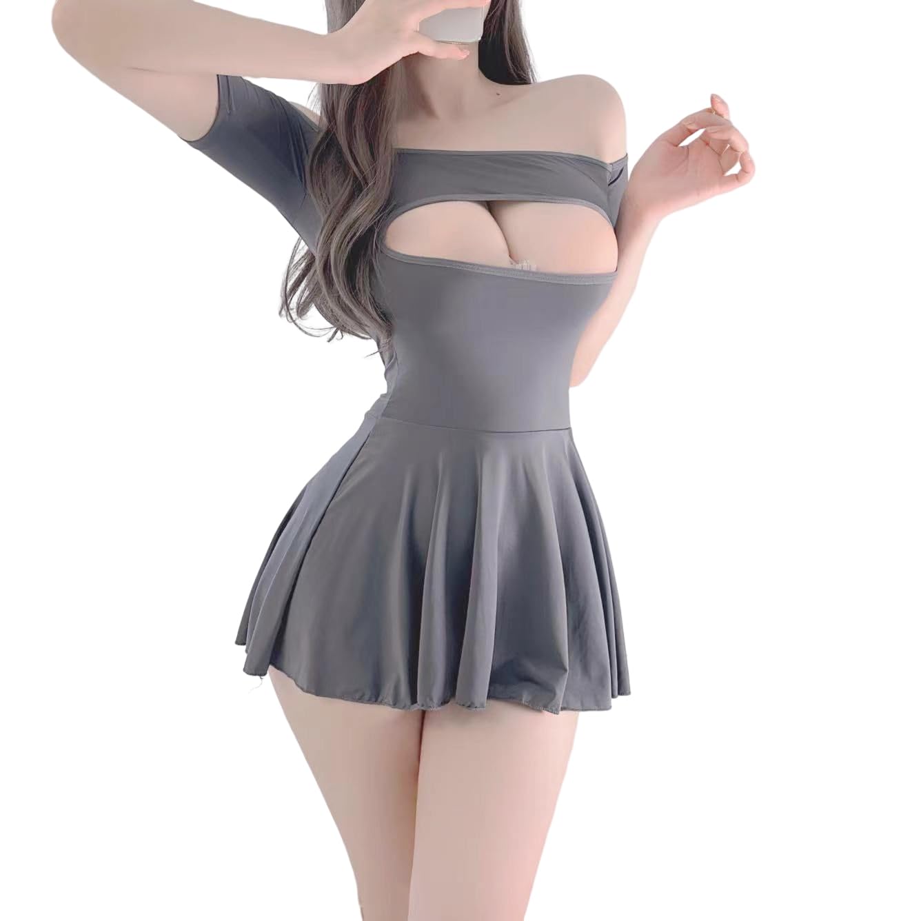 [harukita] 女教師 秘書 OL 先生 コスプレ オフショルダータイトワ…