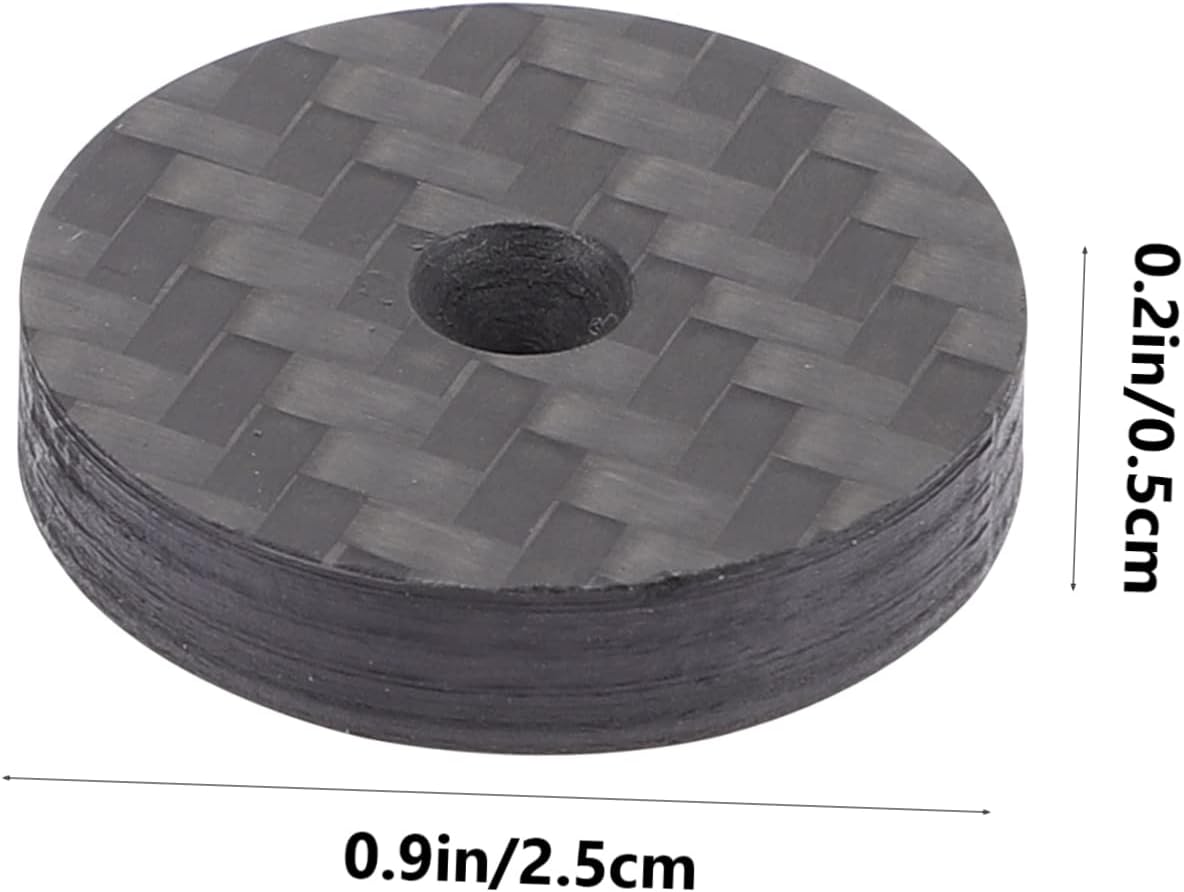 SHOWERORO 4Pcs Carbon Fiber Speaker Isolation Feet Pads for Audio Equipment Vibration Absorber Spikes for and Speakers Non-Slip Base for Home Theater